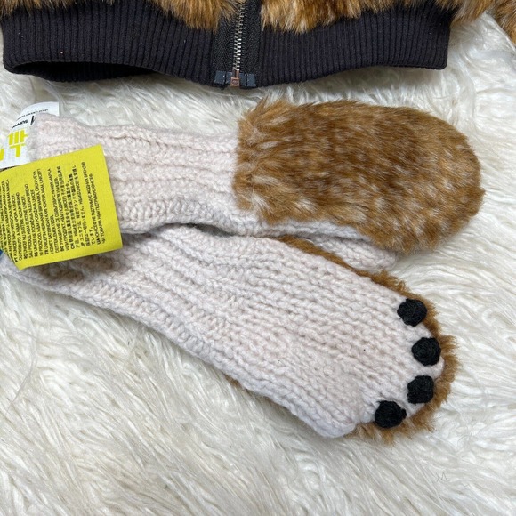 H&M Unicef Kids Faux Fur Jacket, Hat & Glove Set Size 2y-4y - Picture 3 of 8